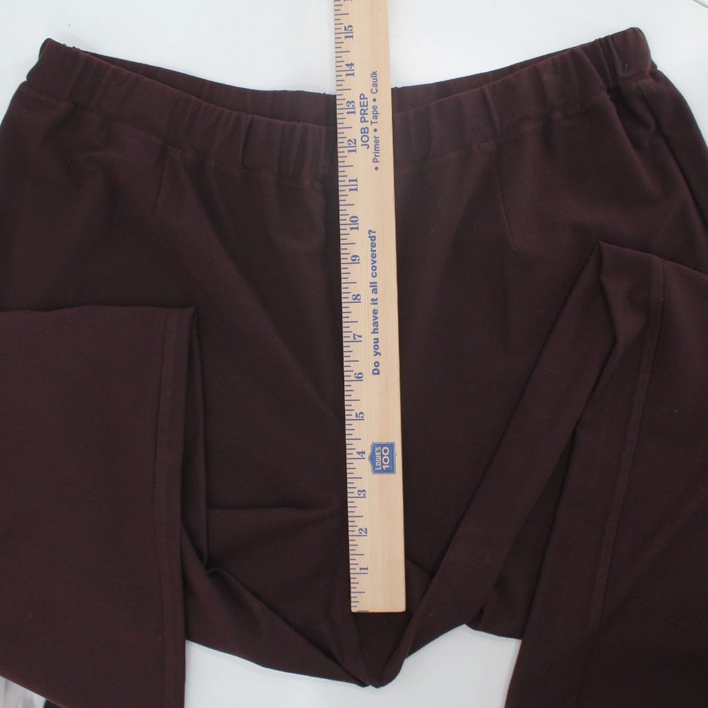 Eileen Fisher Woman Knit Pants Dark Brown Stretch Wool Blend Pull-On Relaxed 1X - Picture 8 of 9